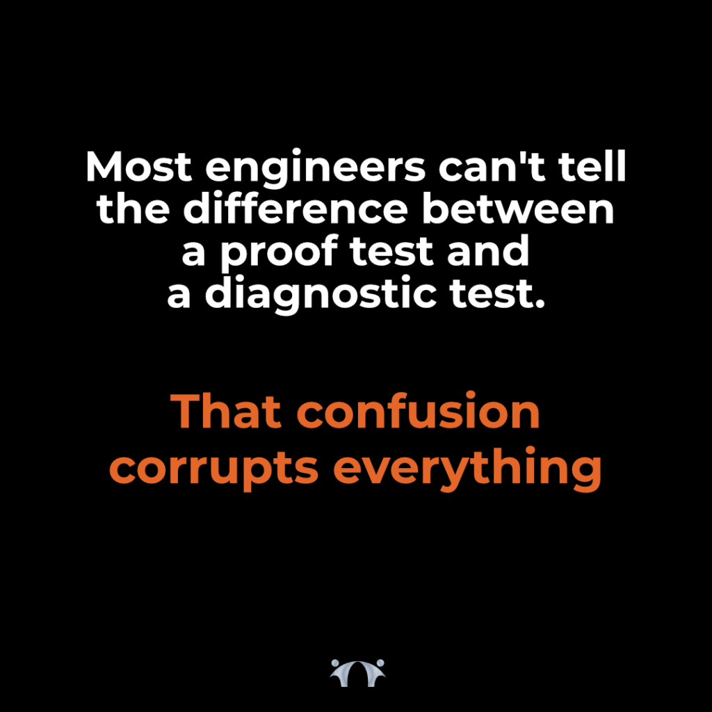 Proof Test or Diagnostic Test — Most Engineers Can't Tell the Difference